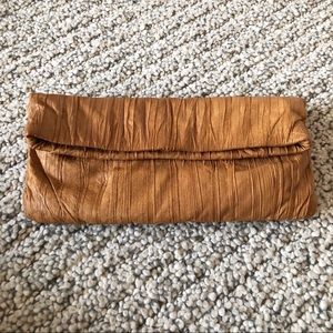 Tan Leather Clutch Bag